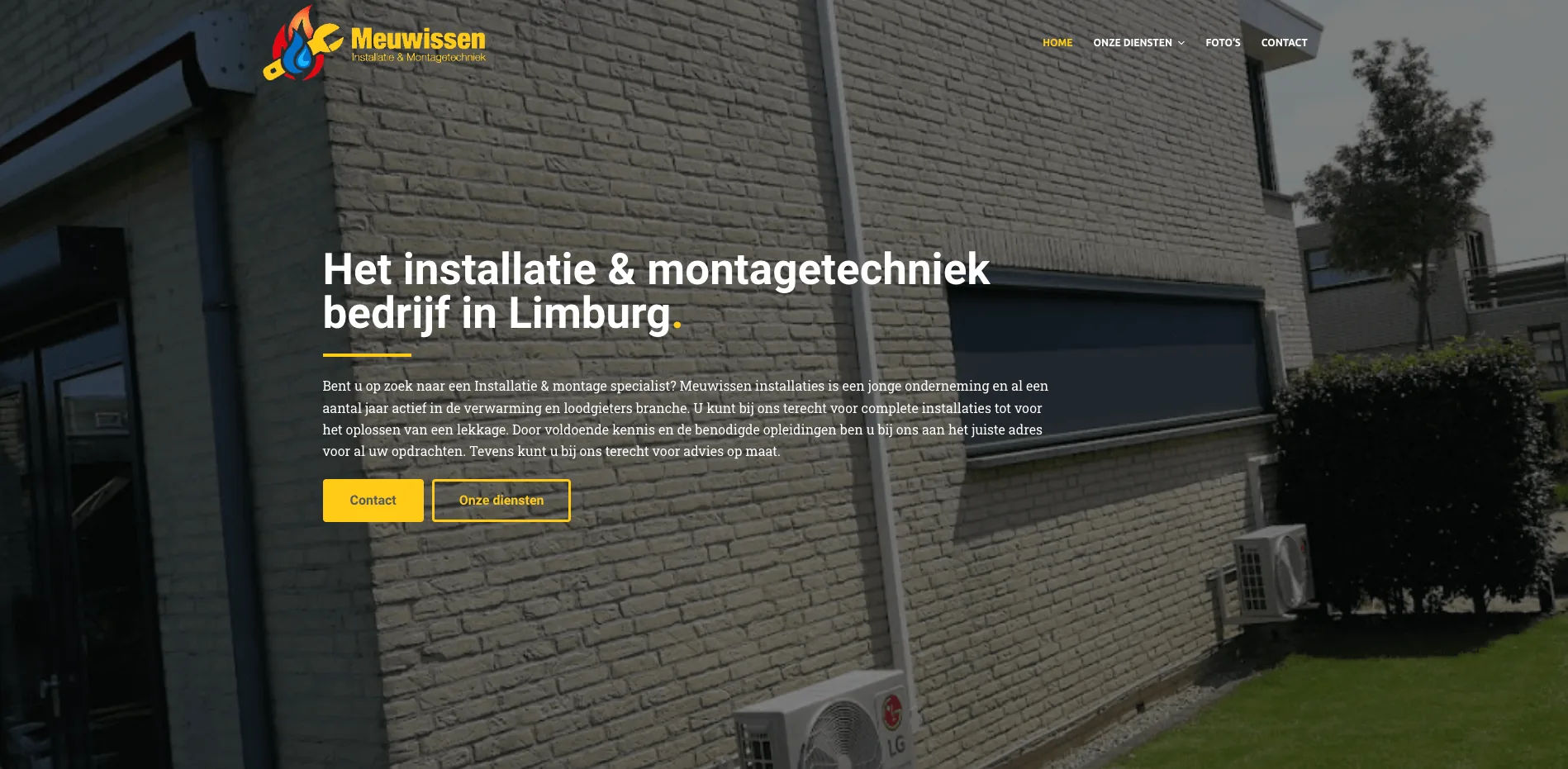 De website van Meuwissen IMT, gebouwd door Vimonto