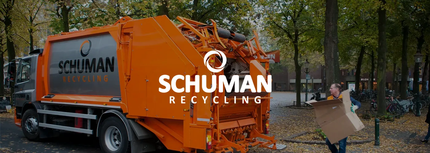 Schuman recycling website door Vimonto